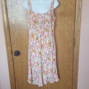 Loft Floral Watercolor Dress size 6